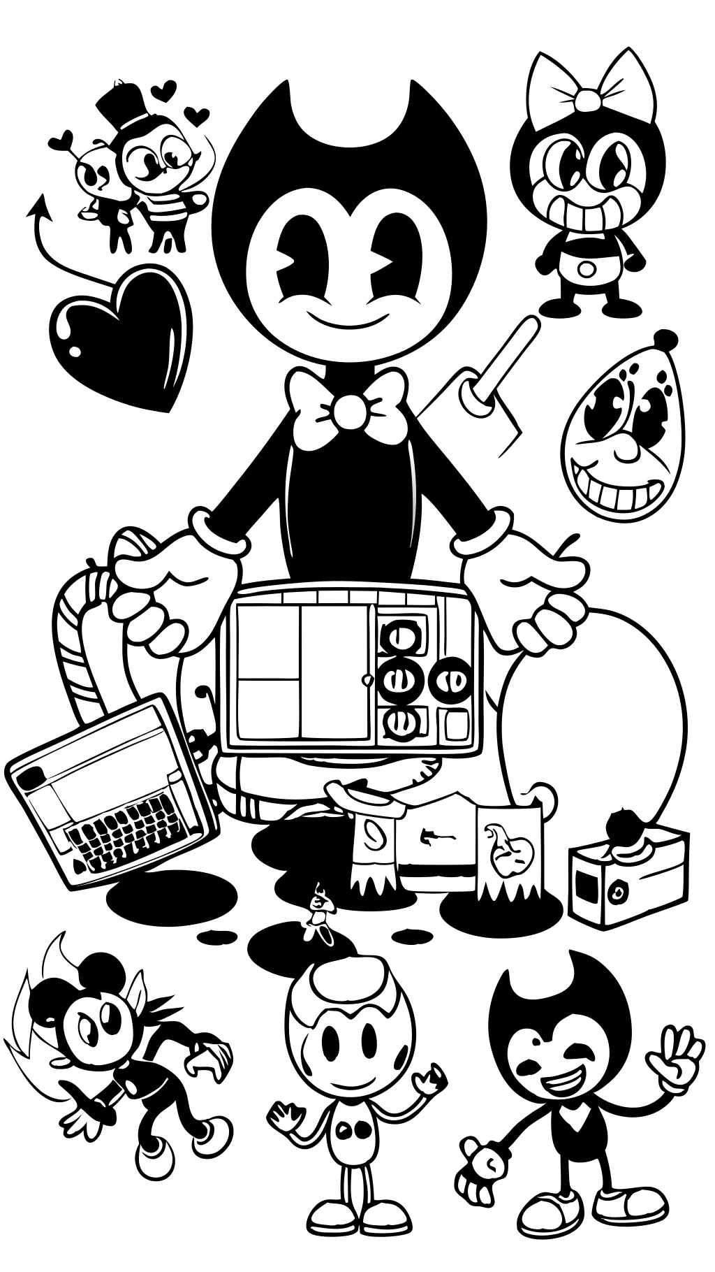 bendy and ink machine coloring pages